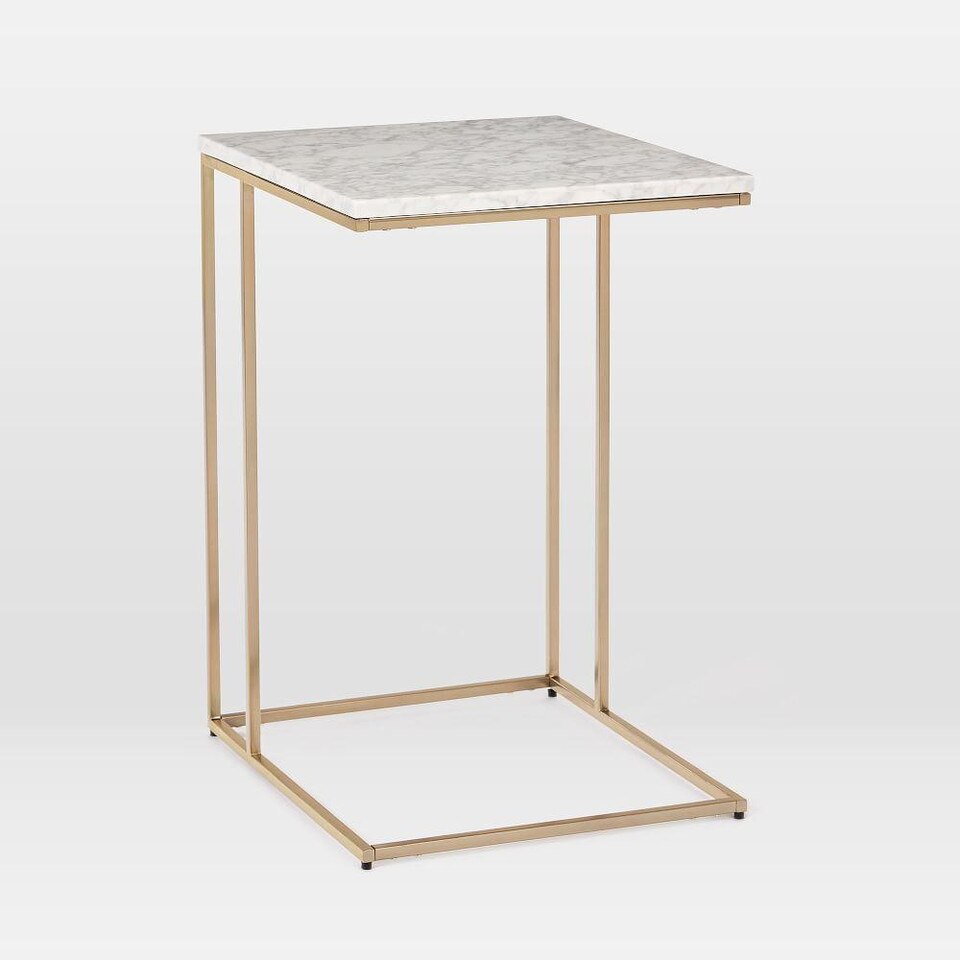 Streamline CSide Table Marble West Elm Australia